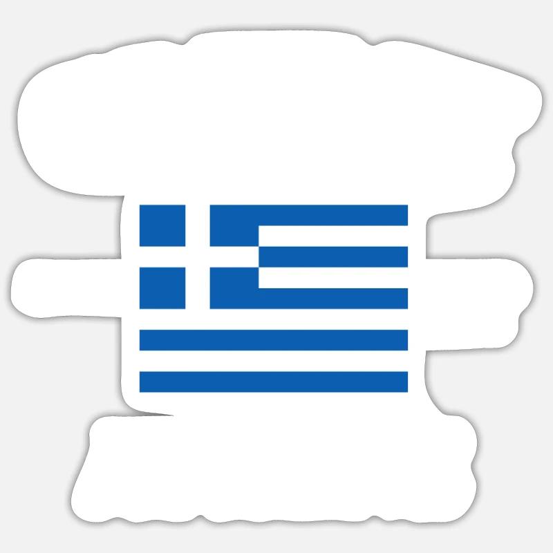 Grèce - Sticker taille S (10 x 10 cm) - blanc mat