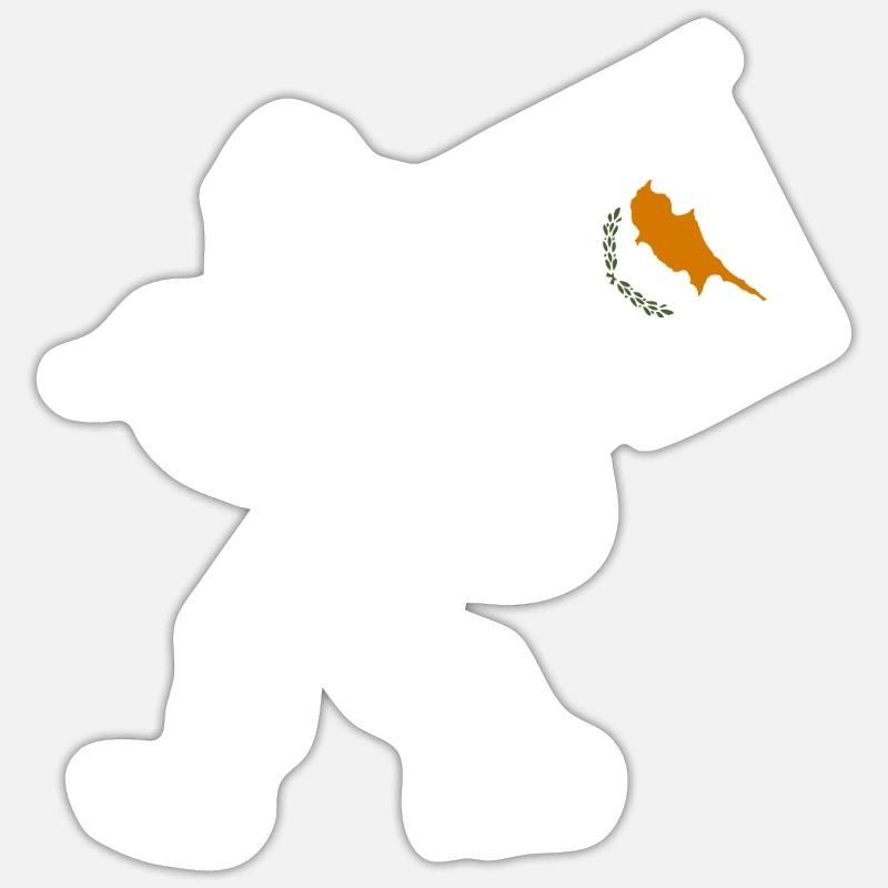 Chypre - Sticker taille S (10 x 10 cm) - blanc mat