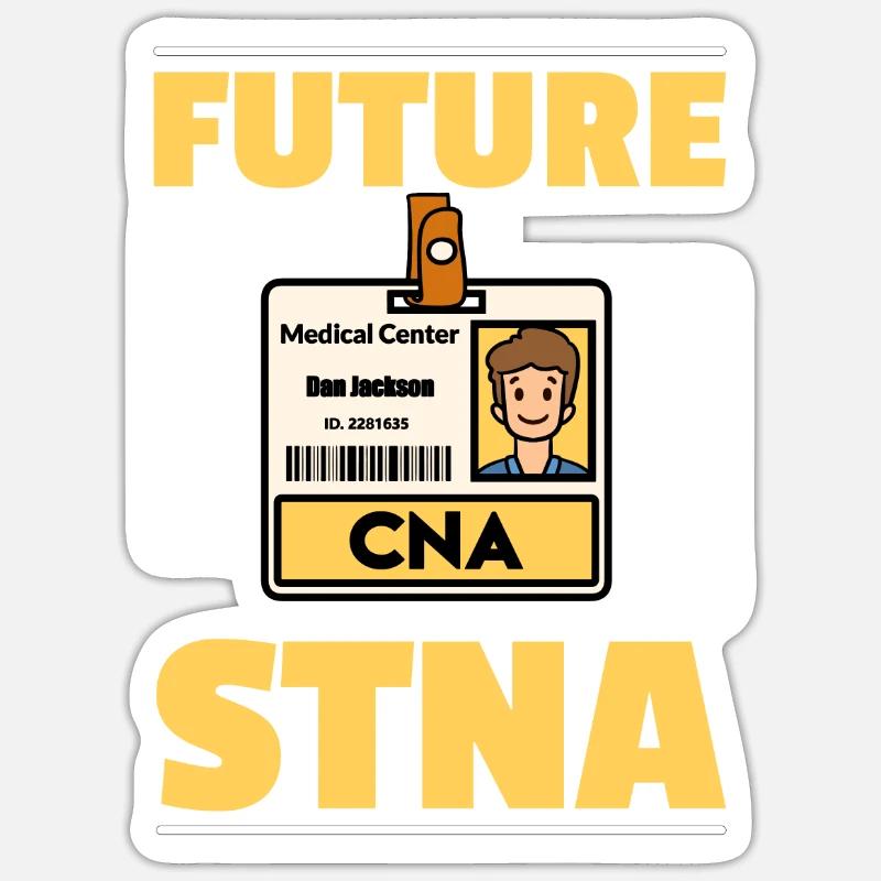 STNA Certified Nursing Assistant - Sticker size S (10 x 10 cm) - white matte