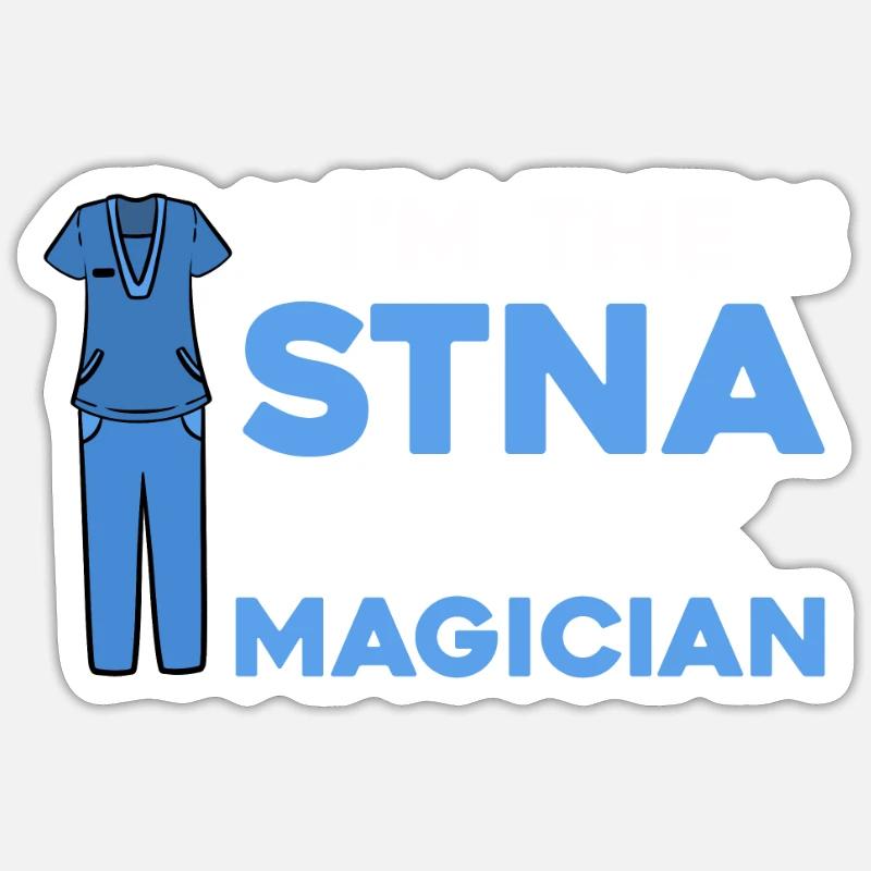 STNA Certified Nursing Assistant - Sticker size S (10 x 10 cm) - white matte