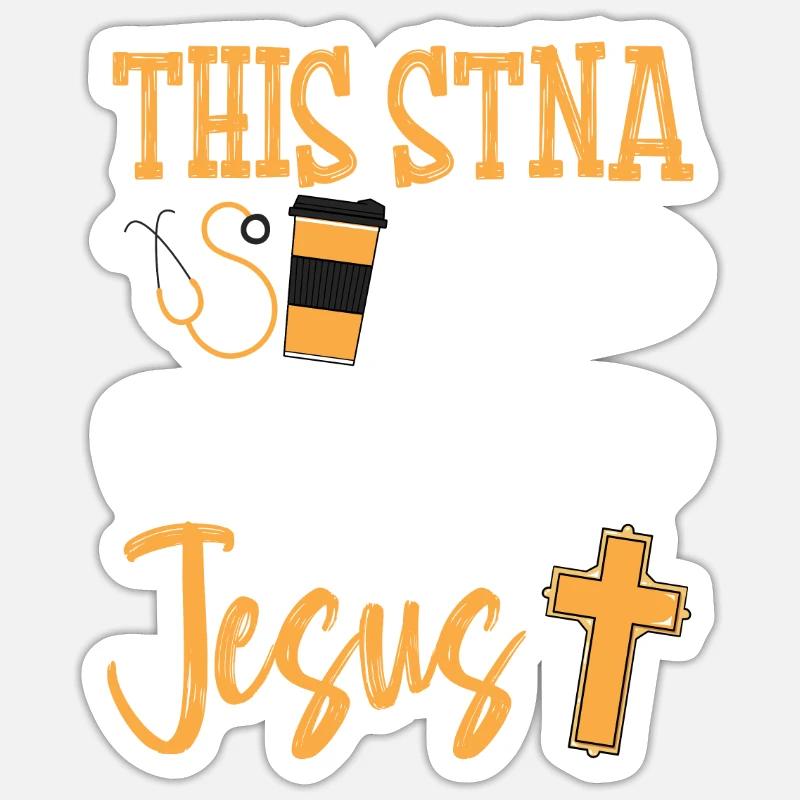 STNA Certified Nursing Assistant - Sticker size S (10 x 10 cm) - white matte