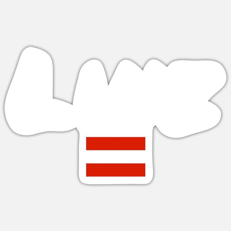 Linz, Austria, Flag, Austria, Austria Sticker size S (10 x 10 cm)