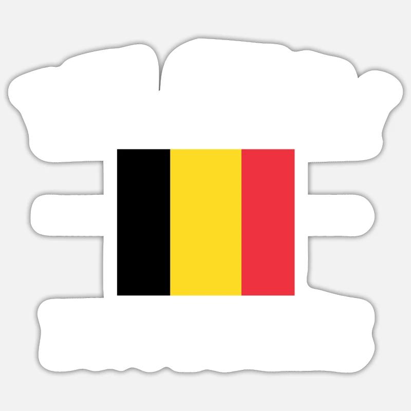 Belgien - Sticker Größe S (10 x 10 cm) - Mattweiß