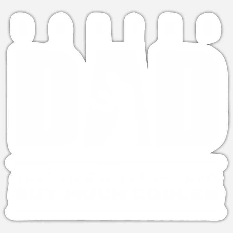 Boxe Papa Boxe - Sticker taille S (10 x 10 cm) - blanc mat