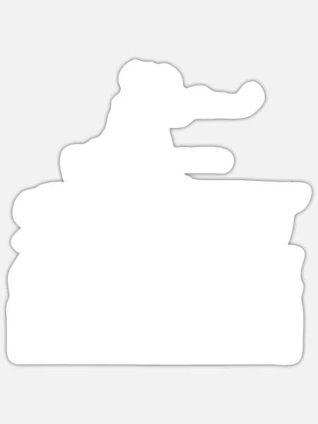 Eishockey-Vollstrecker direkt aus der Strafbank - Sticker Größe S (10 x 10 cm) - Mattweiß