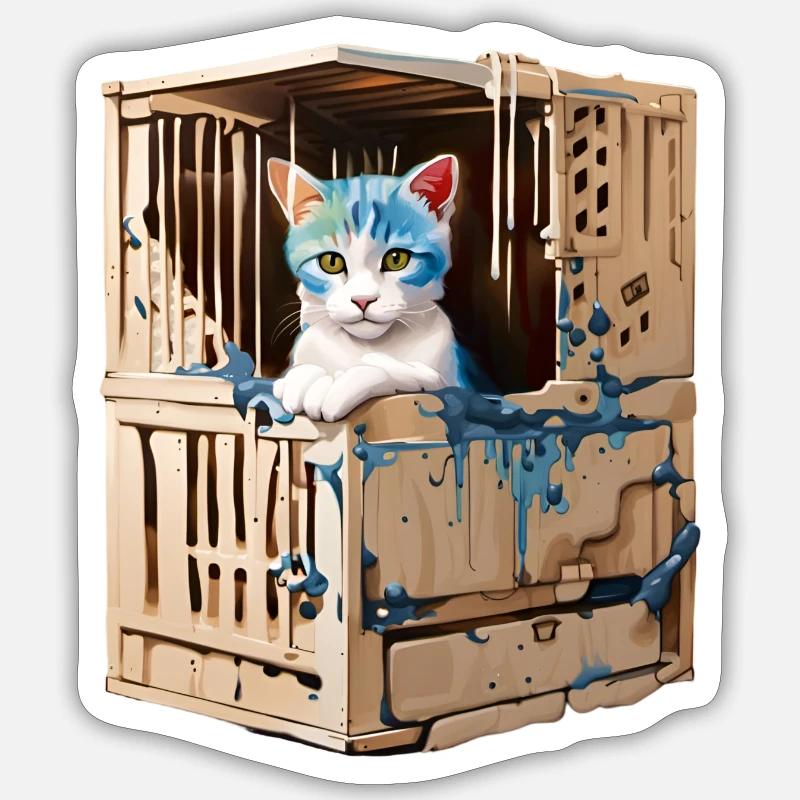 Cute Kitten - Sticker size S (10 x 10 cm) - white matte