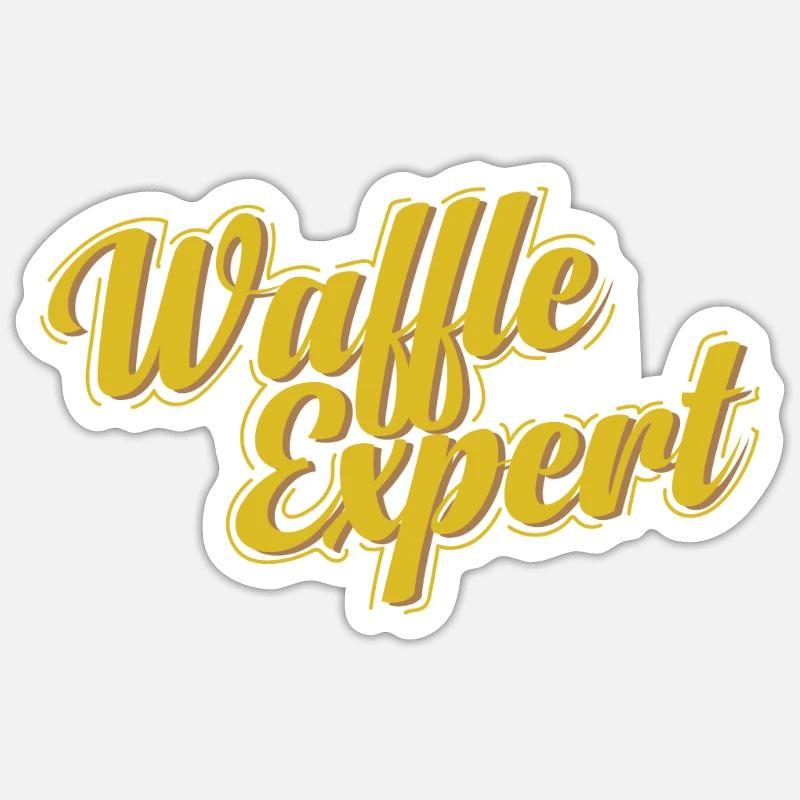 Waffles Expert Dough Pastry Snack Sticker size S (10 x 10 cm)