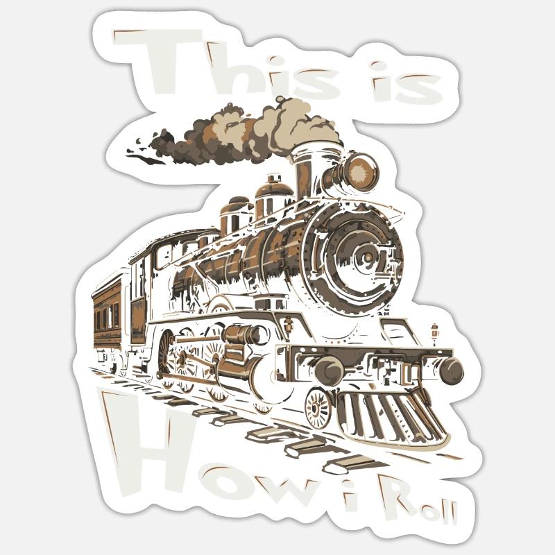 C’est comme ça que je fonctionne encore avec Train - Sticker taille S (10 x 10 cm) - blanc mat