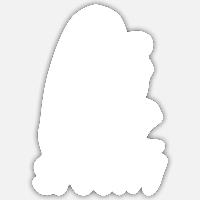 Restez effrayant - Étrange - Sticker taille S (10 x 10 cm) - blanc mat
