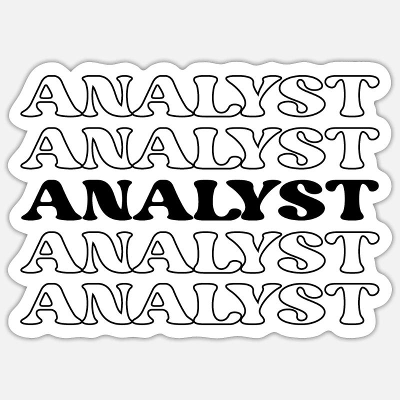Analyste, Comptable, Data Scientist, Feuille de calcul Sticker taille S (10 x 10 cm)