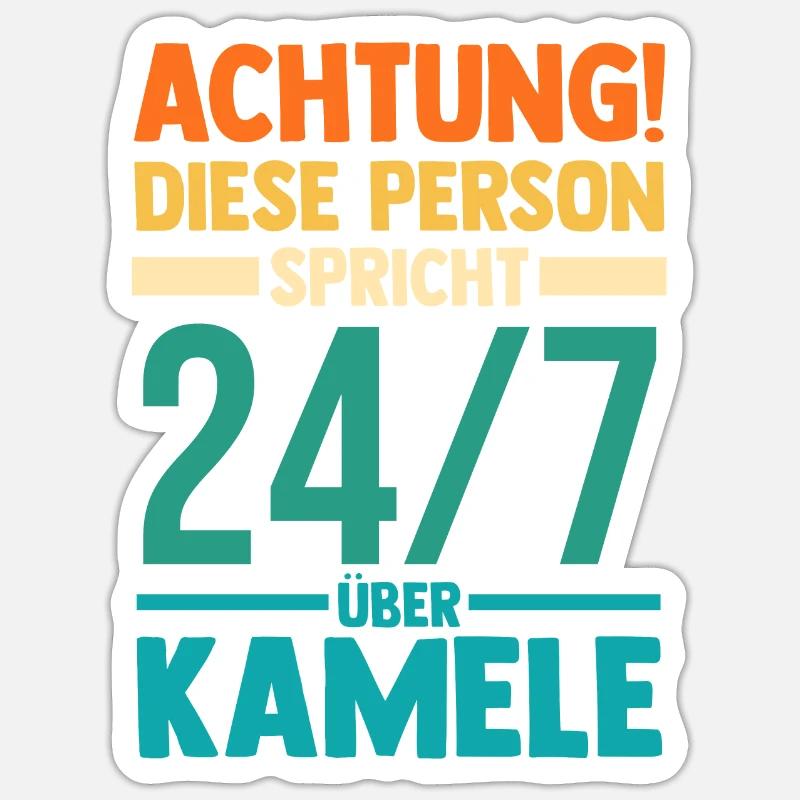 Kamel - Sticker Größe S (10 x 10 cm) - Mattweiß