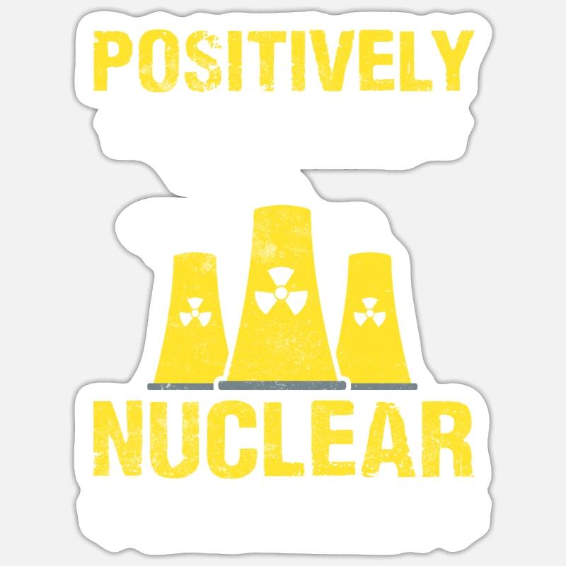 Technologie nucléaire Énergie nucléaire - Sticker taille S (10 x 10 cm) - blanc mat