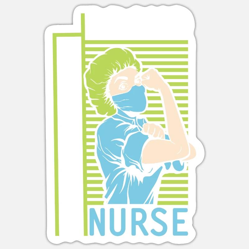 Krankenschwester Notfall Sticker Größe S (10 x 10 cm)
