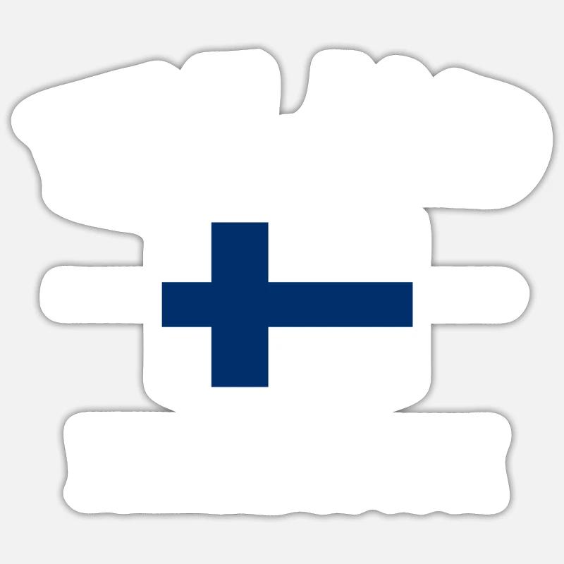 Finlande - Sticker taille S (10 x 10 cm) - blanc mat