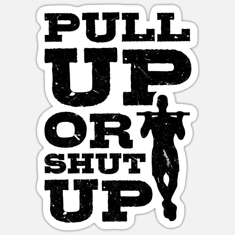 Fitness Workout Training Exercise Pull-Up Sticker size S (10 x 10 cm)