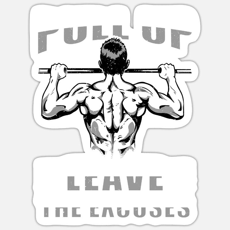 Fitness Workout Training Exercise Pull-Up Sticker size S (10 x 10 cm)