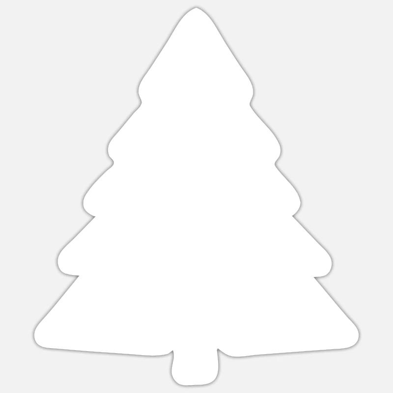Versatile Magic: White Fir Tree Silhouette Sticker size S (10 x 10 cm)