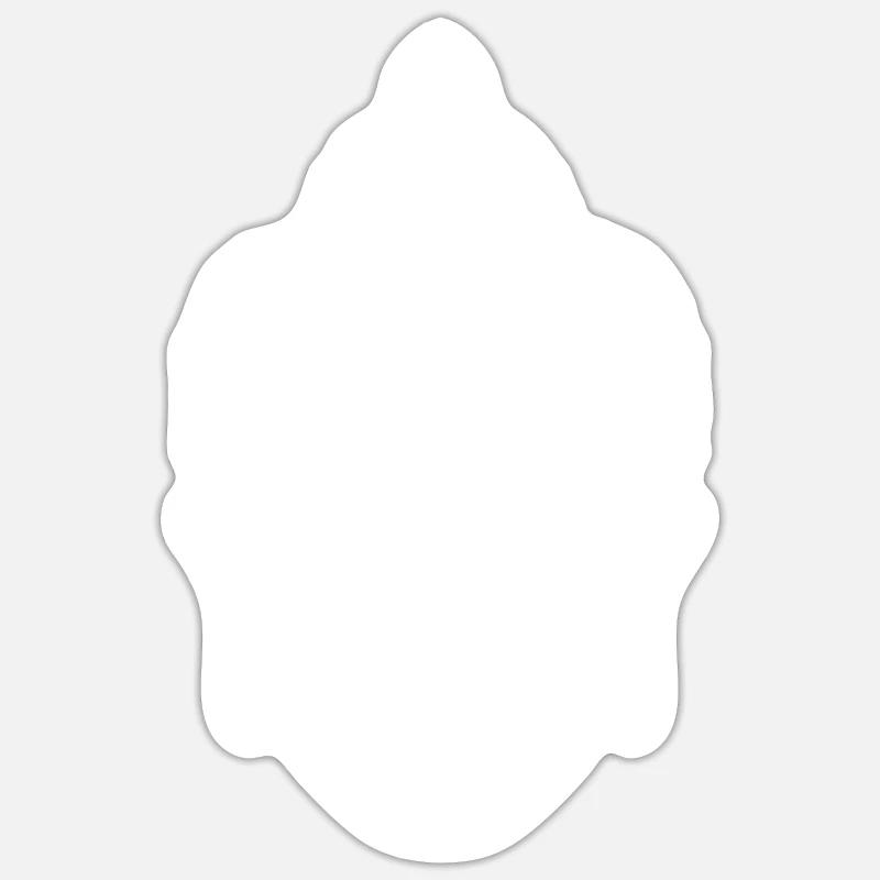 Bouddha bouddhiste - Sticker taille S (10 x 10 cm) - blanc mat