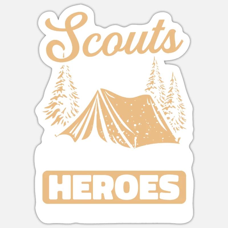 Éclaireur - Sticker taille S (10 x 10 cm) - blanc mat