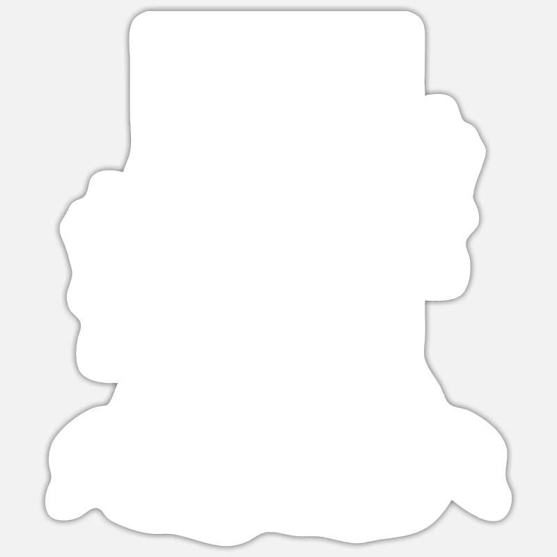 Fleurs bouddhistes de Bouddha - Sticker taille S (10 x 10 cm) - blanc mat