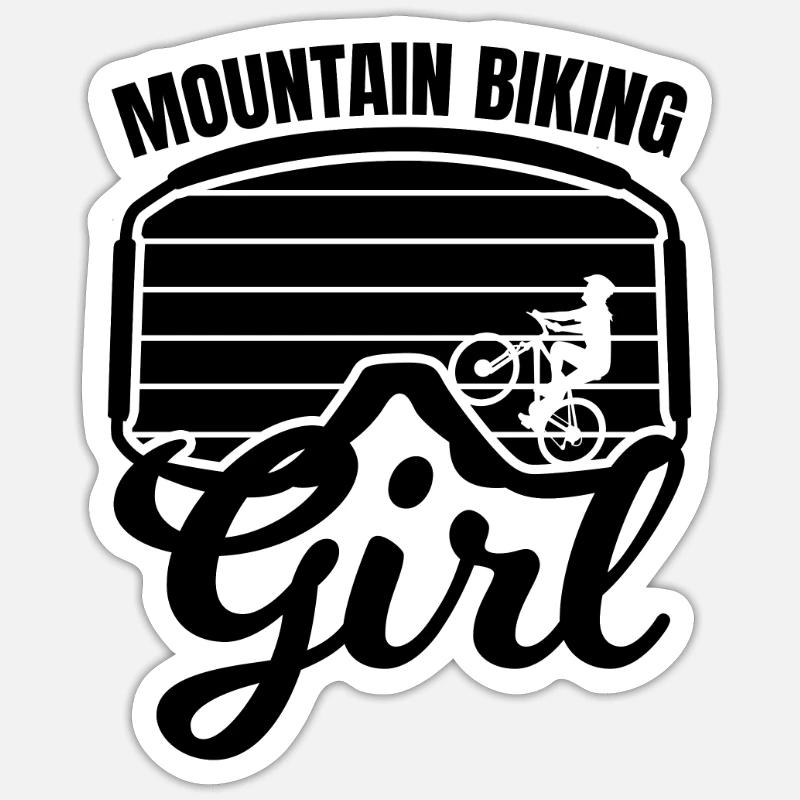 Mountain biker - Sticker size S (10 x 10 cm) - white matte