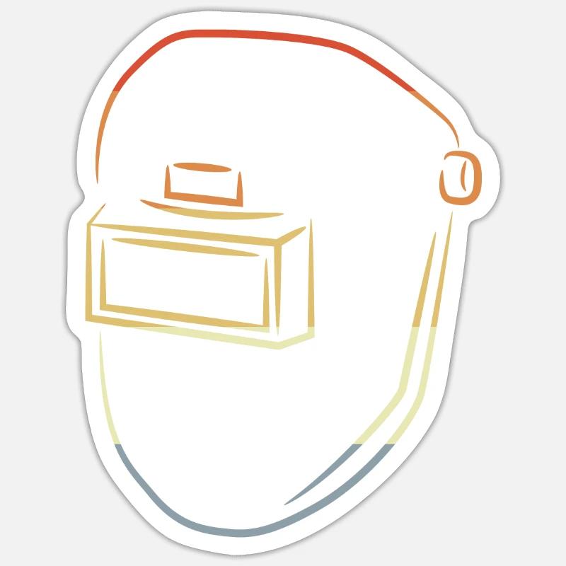 Welding Mask Drawing Sticker size S (10 x 10 cm)