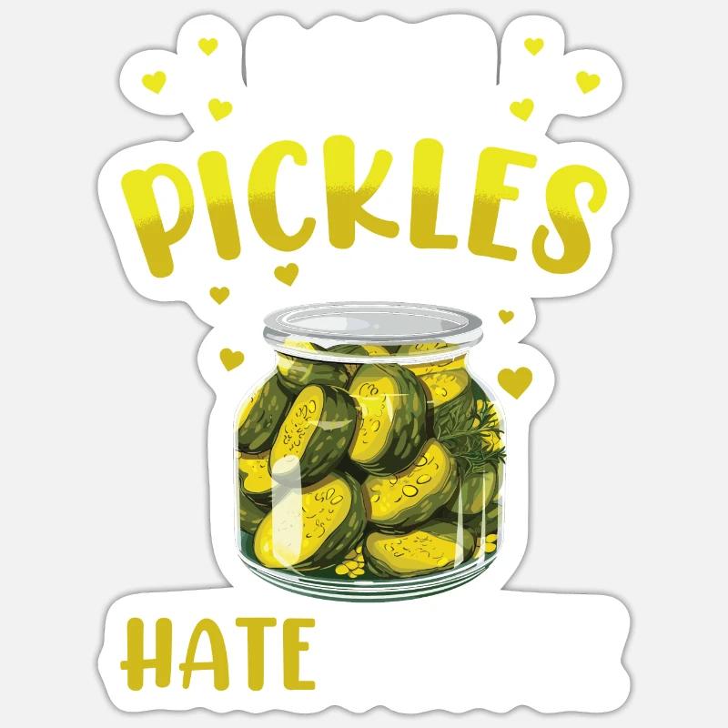 Gurken Liebhaber eingelegte Gurke Geschenk - Sticker Größe S (10 x 10 cm) - Mattweiß