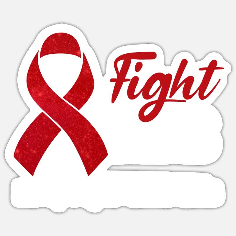 Bekämpfen Sie Aids, Nicht Menschen Mit Aids Sticker Größe S (10 x 10 cm)