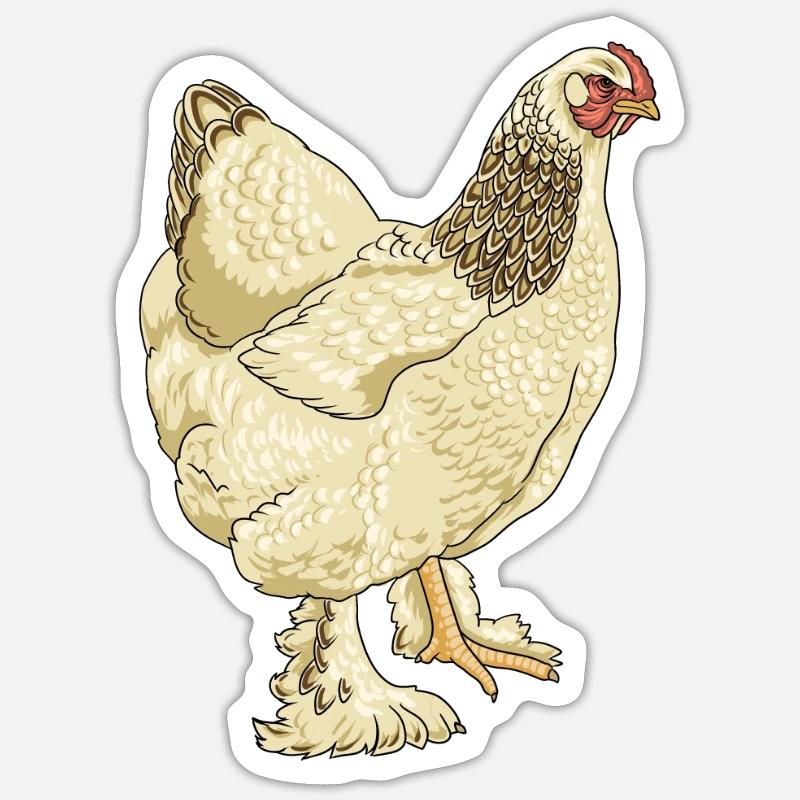 Brahma - Sticker taille S (10 x 10 cm) - blanc mat