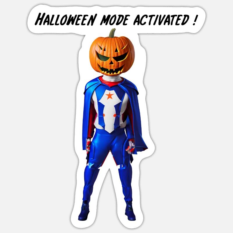 Mode Halloween activé ! Sticker taille S (10 x 10 cm)