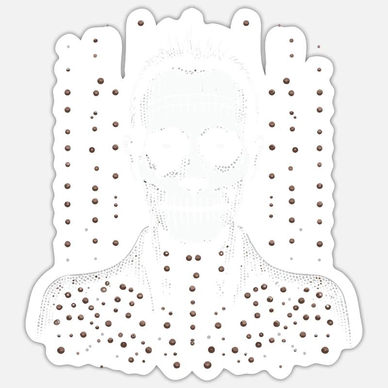 Genähtes Frankenmonster oder Zombie Sticker Größe S (10 x 10 cm)