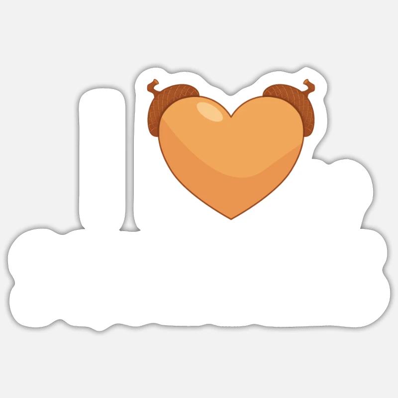 I love Squirrels Squirrel Fox Squirrel Sticker size S (10 x 10 cm)
