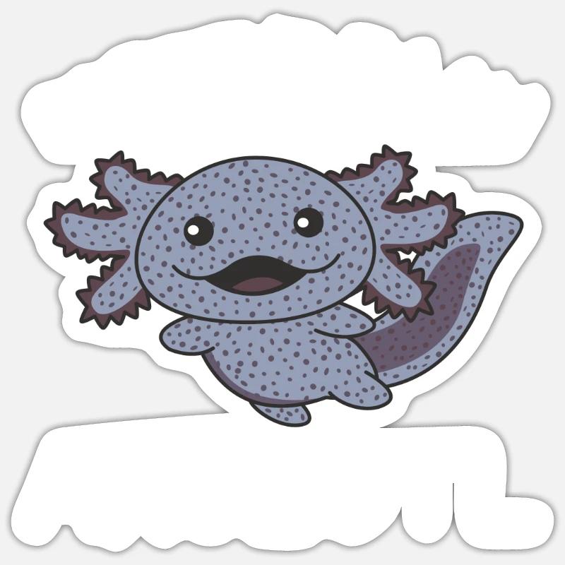 Stell dir vor ich bin ein Axolotl Halloween Sticker Größe S (10 x 10 cm)