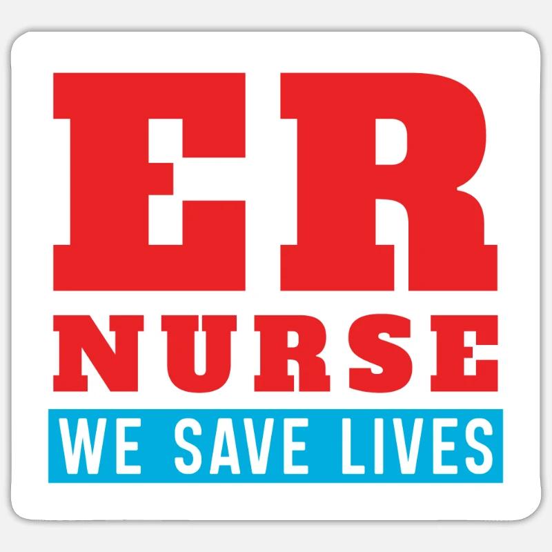Krankenschwester Notfall Krankenschwester Sticker Größe S (10 x 10 cm)