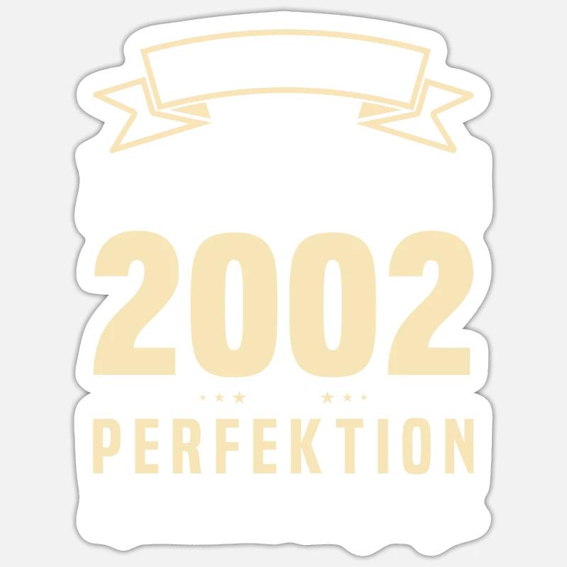 Authentisches 2002 Geburtstagsgeschenk Sticker Größe S (10 x 10 cm)