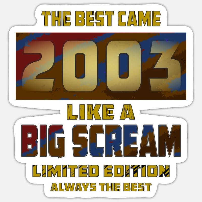 YEAR 2003 - Sticker size S (10 x 10 cm) - white matte