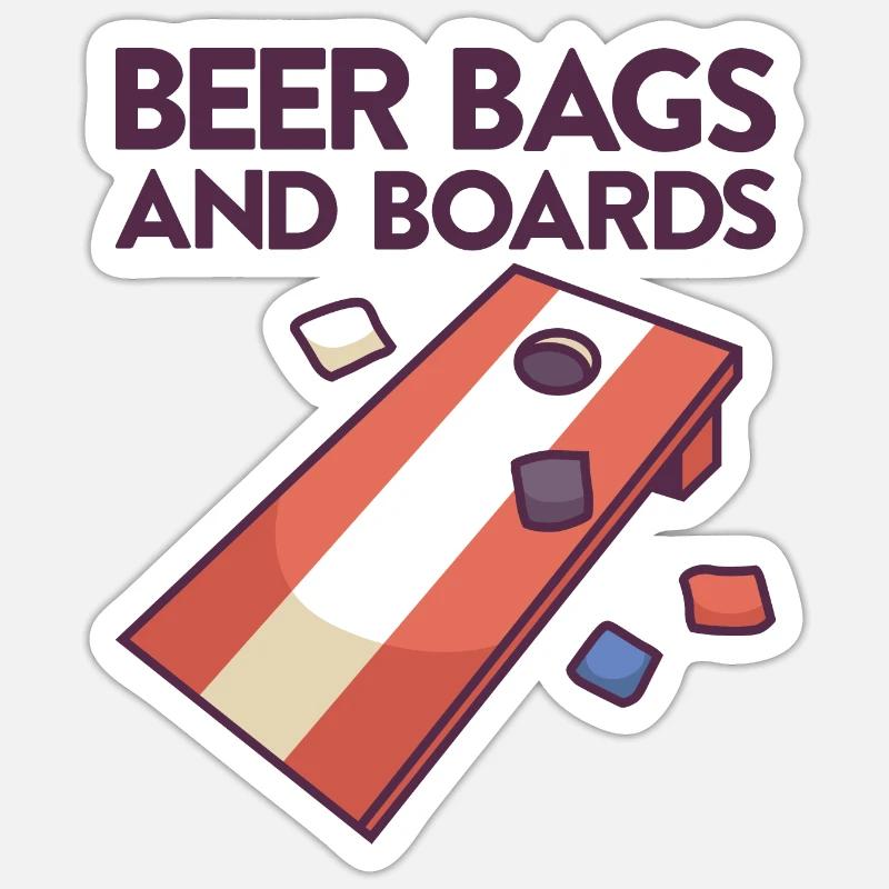 Jeu de Cornhole Tenue de trou de maïs avec Cornhole Sticker taille S (10 x 10 cm)