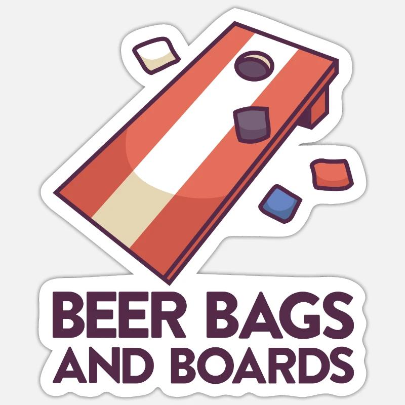 Jeu de Cornhole Tenue de trou de maïs avec Cornhole Sticker taille S (10 x 10 cm)