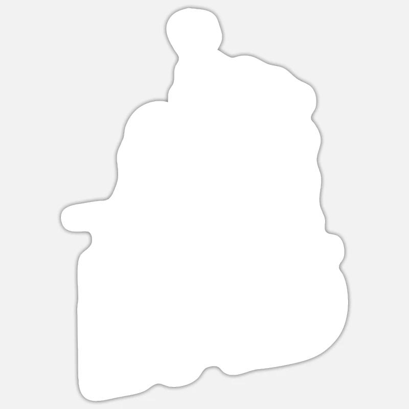 Pitbull Herz Pitbull Verbot Dad - Sticker Größe S (10 x 10 cm) - Mattweiß