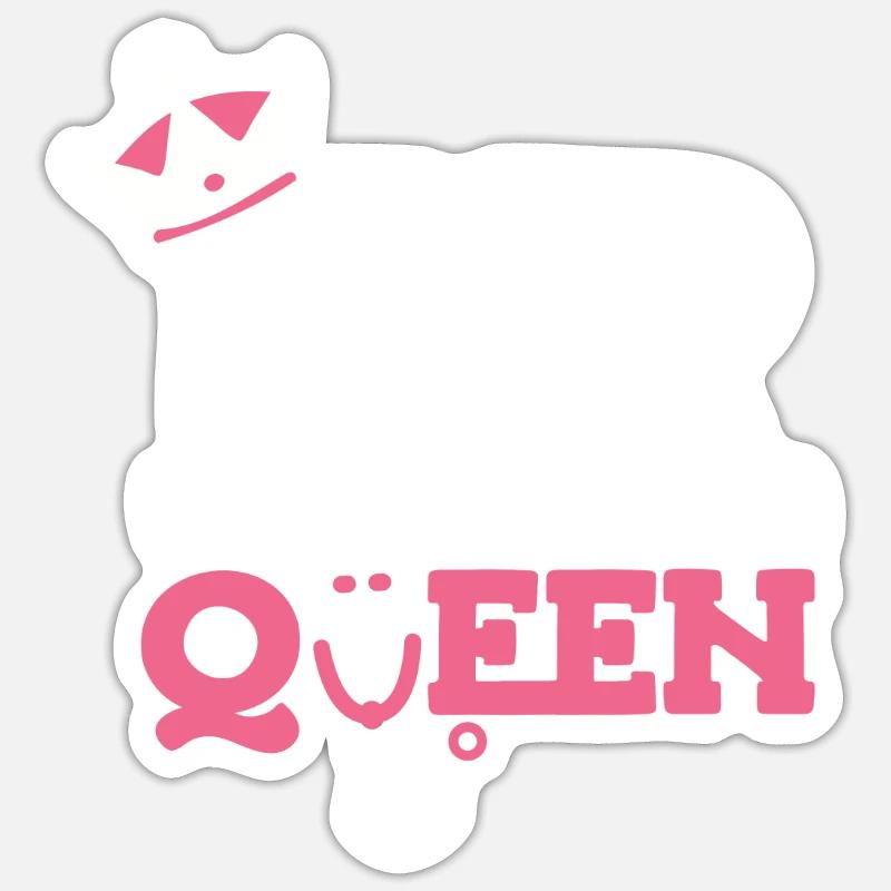Reine infirmière - Sticker taille S (10 x 10 cm) - blanc mat