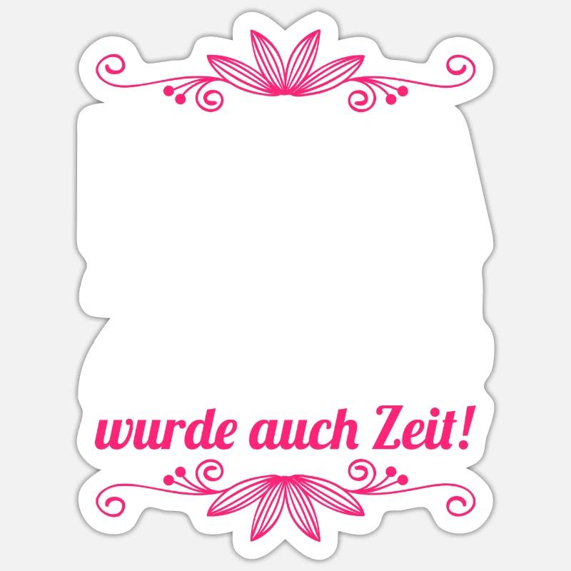 Werdende Mama 2024 - Sticker Größe S (10 x 10 cm) - Mattweiß