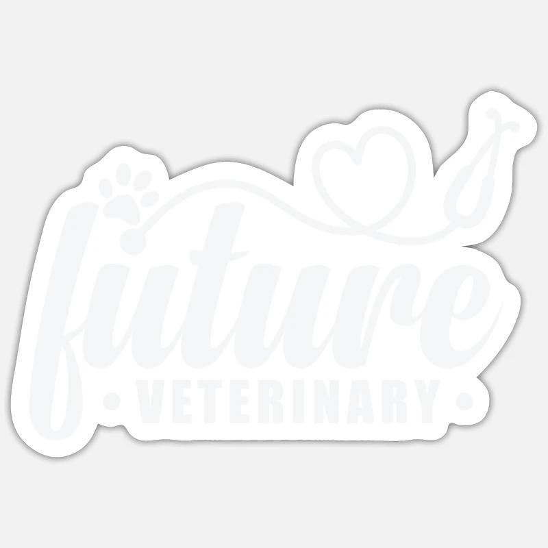 Future Veterinary Beruf - Sticker Größe S (10 x 10 cm) - Mattweiß