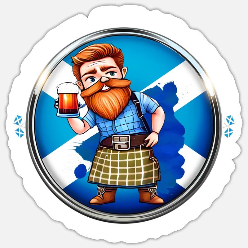 Pas d’Ecosse Pas de Parti Ecossais - Sticker taille S (10 x 10 cm) - blanc mat