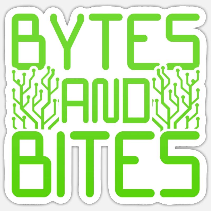 Netzwerkadministrator Bytes And Bites Sticker Größe S (10 x 10 cm)