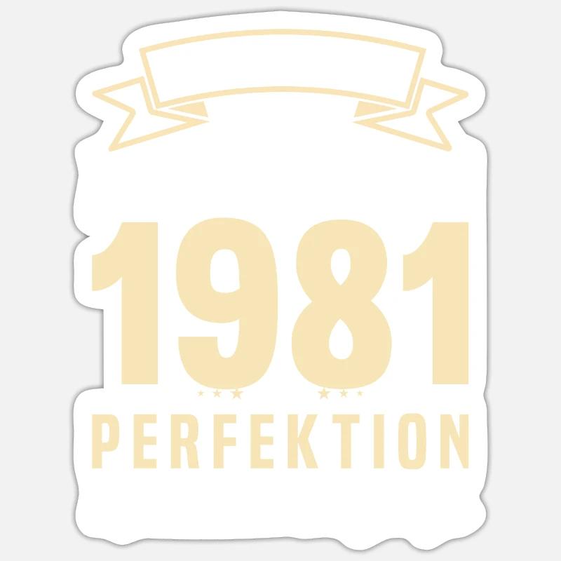 Authentisches Geschenk 1981 Sticker Größe S (10 x 10 cm)