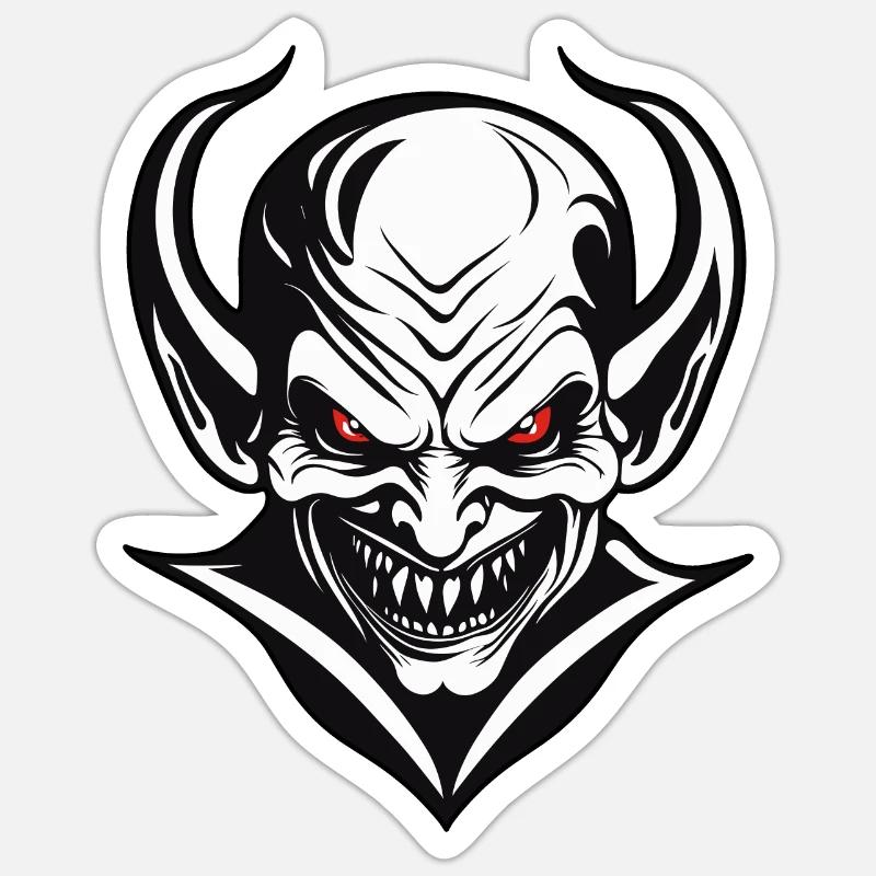 Devil / Hell / Horror / Devilish / Evil Sticker size S (10 x 10 cm)