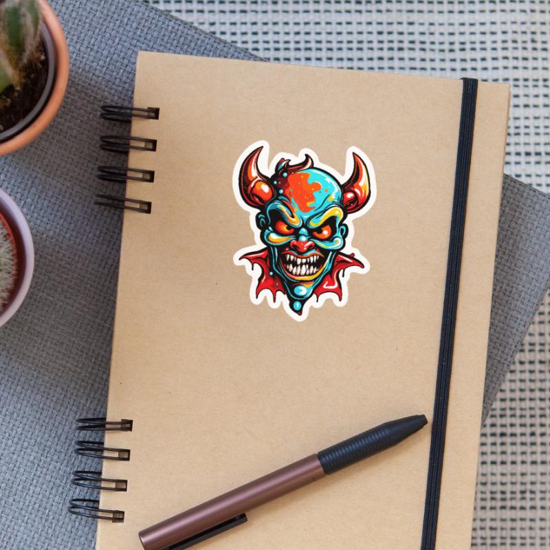 Devil / Hell / Horror / Devilish / Evil Sticker size S (10 x 10 cm)