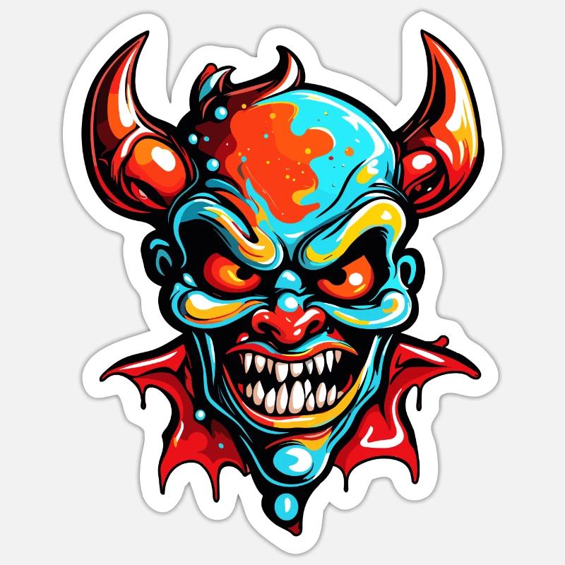 Devil / Hell / Horror / Devilish / Evil Sticker size S (10 x 10 cm)