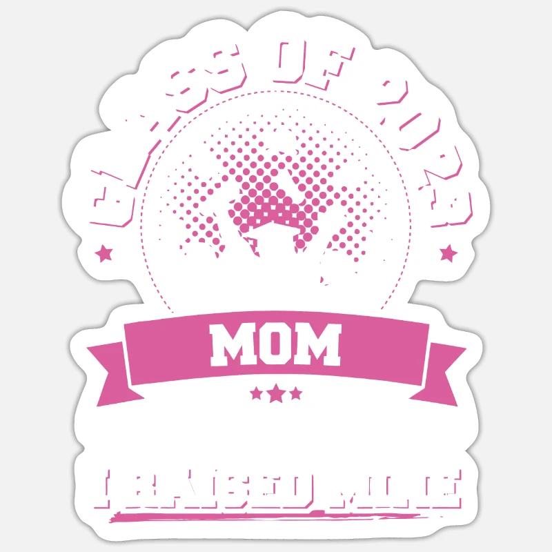 Abschlussgeschenk Stolze Mutter eines Jahrgangs 2023 Sticker Größe S (10 x 10 cm)