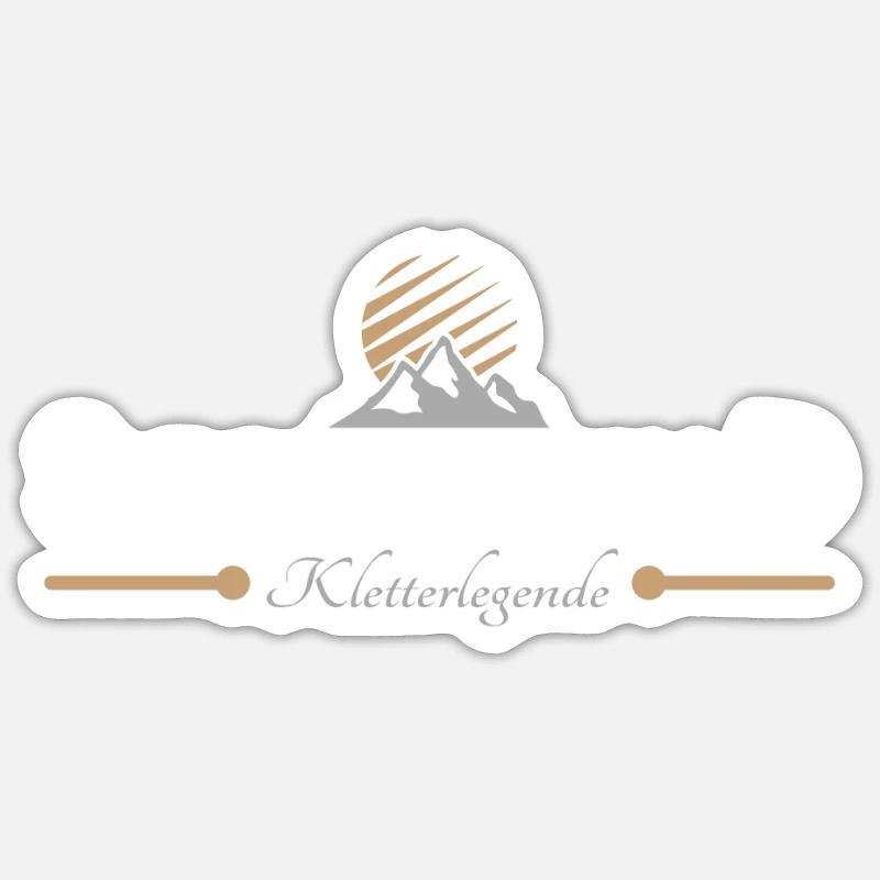 Schwarzwald Klettern - Sticker Größe S (10 x 10 cm) - Mattweiß